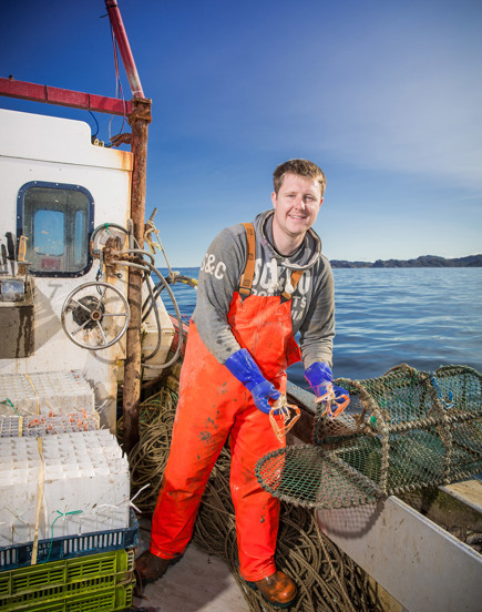 Fisherman on boat